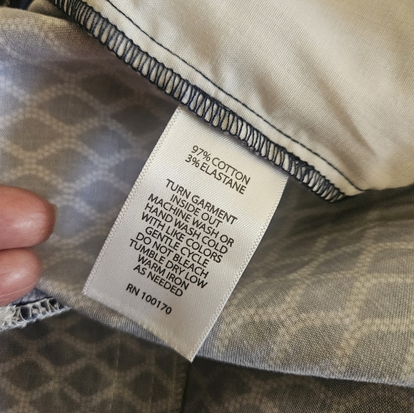 Donna Ricco New York Crop Pants Size 12- BLUE/WHITE - Picture 4 of 9